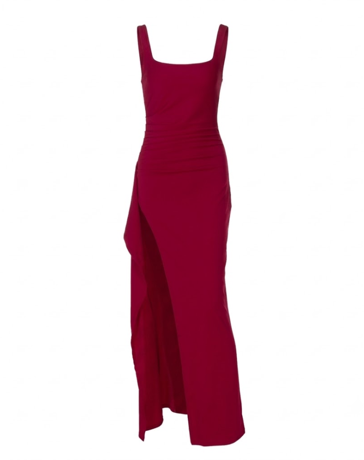 Stylish Evening Maxi Dress for Women with Fitted Waist and Slit
