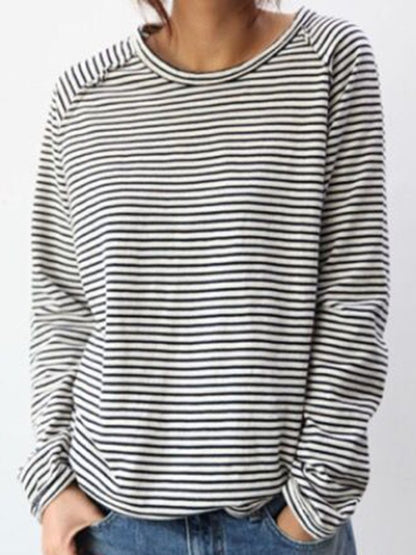 Annabela | Gestreepte Casual Longsleeve Shirt