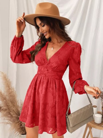 Susan | Robe mini élégante à col en V