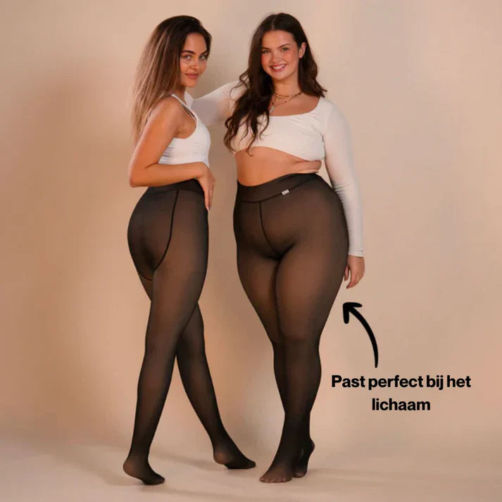 Legging d'hiver chaud en polaire pour femmes avec taille haute