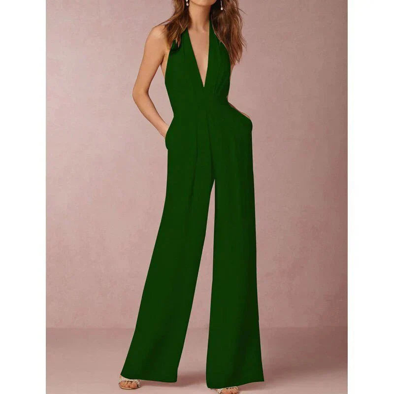 Bellamy | Elegant Deep V-Neck Jumpsuit