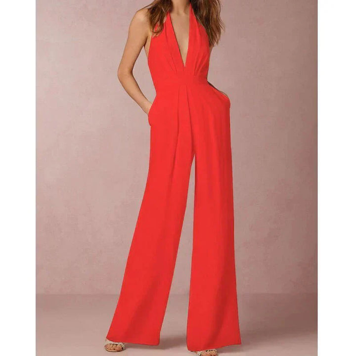Bellamy | Elegant Deep V-Neck Jumpsuit