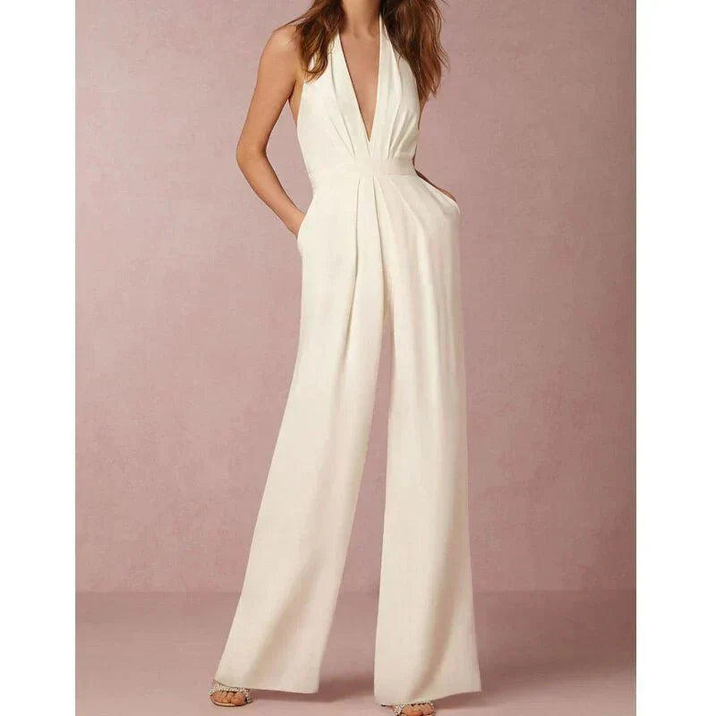 Bellamy | Elegant Deep V-Neck Jumpsuit