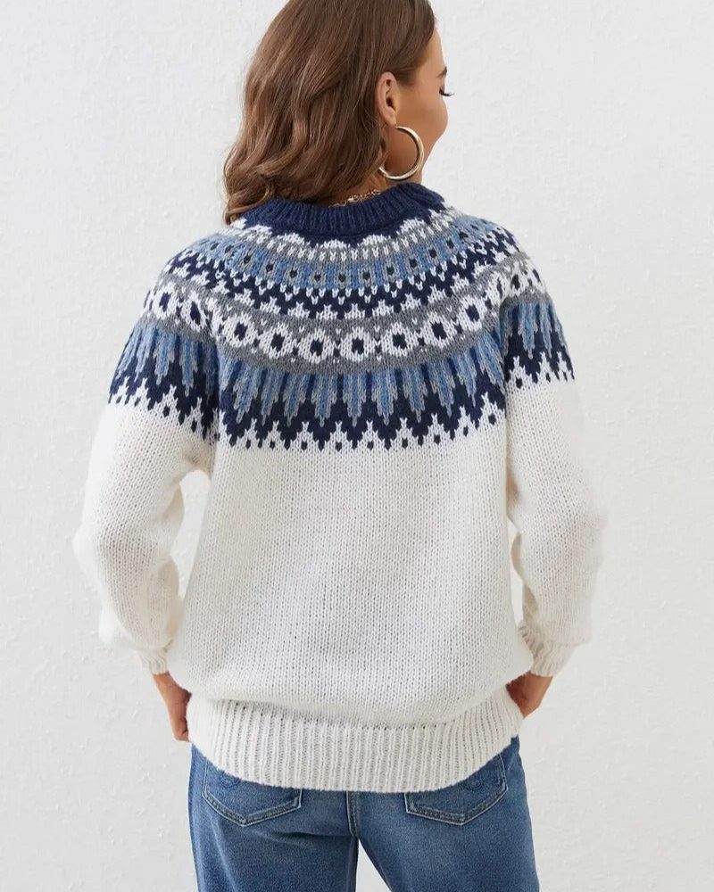 Fair Isle Crew Neck Sweater for Women - View 2