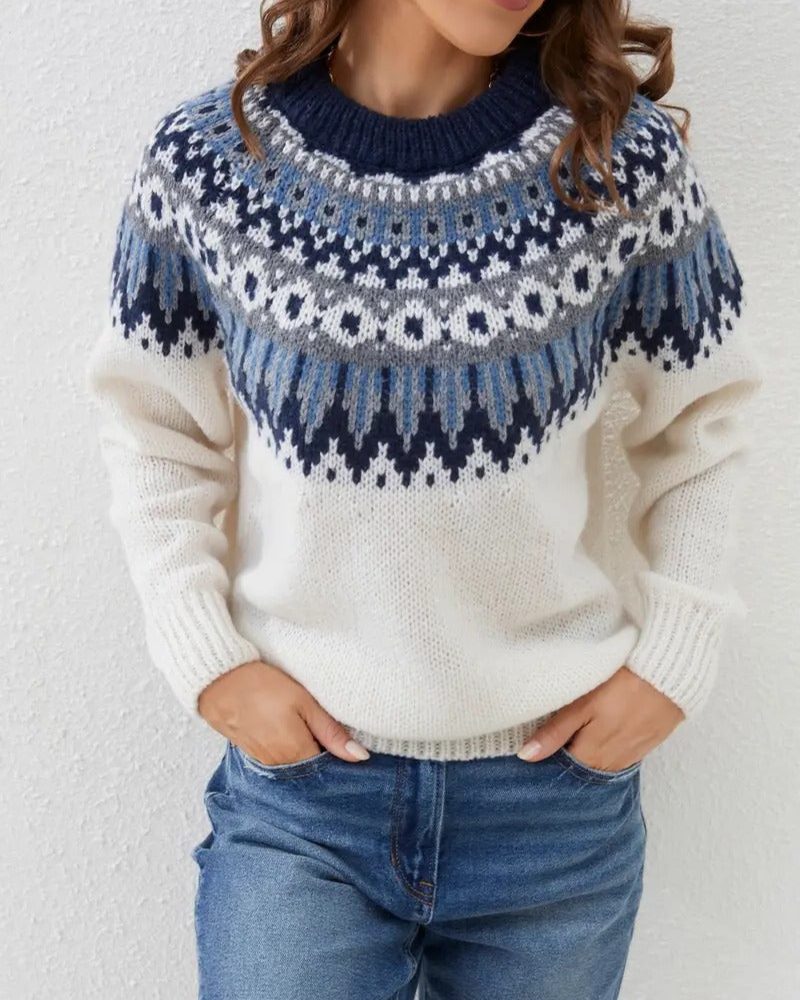Fair Isle Crew Neck Sweater for Women - View 3