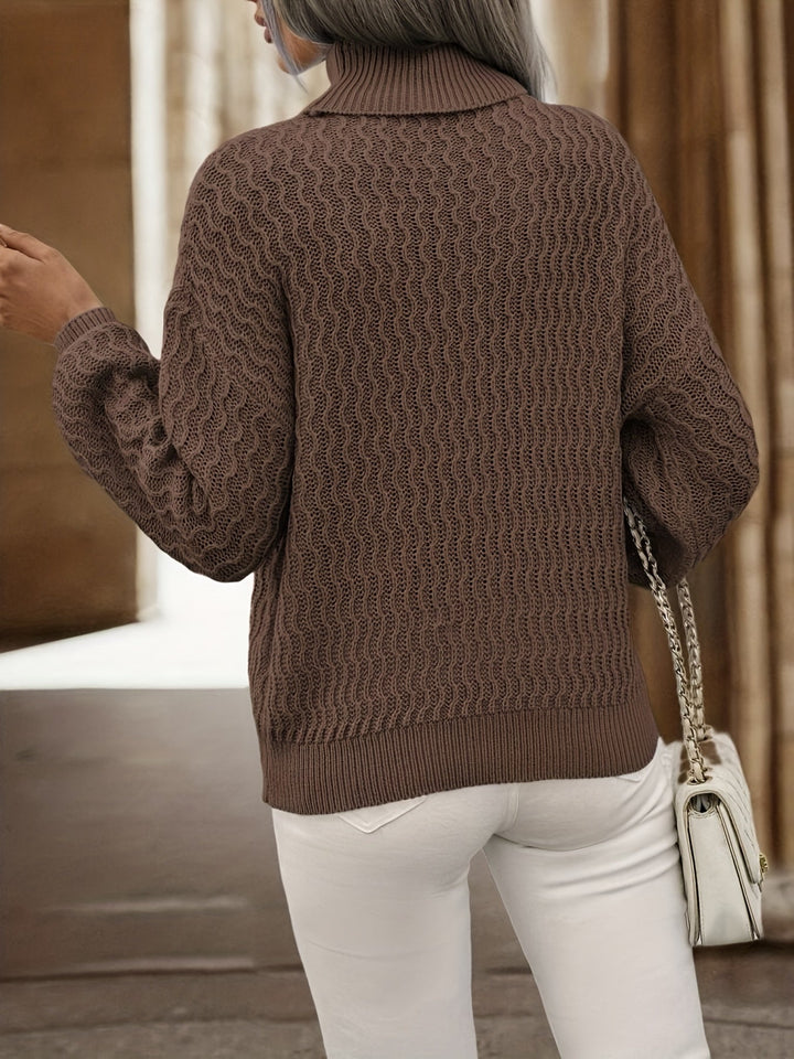 Winter Turtleneck for Women Knitted Sweater Soft and Warm