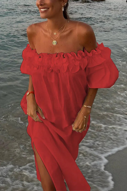 Alyce | Zomerse Off-Shoulder Jurk met Ruches