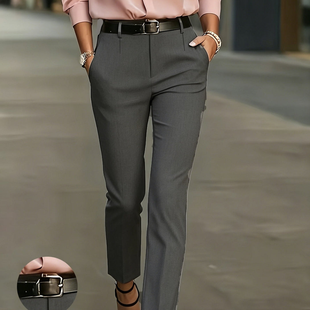 Apricot high-waisted slim-fit pencil Trousers