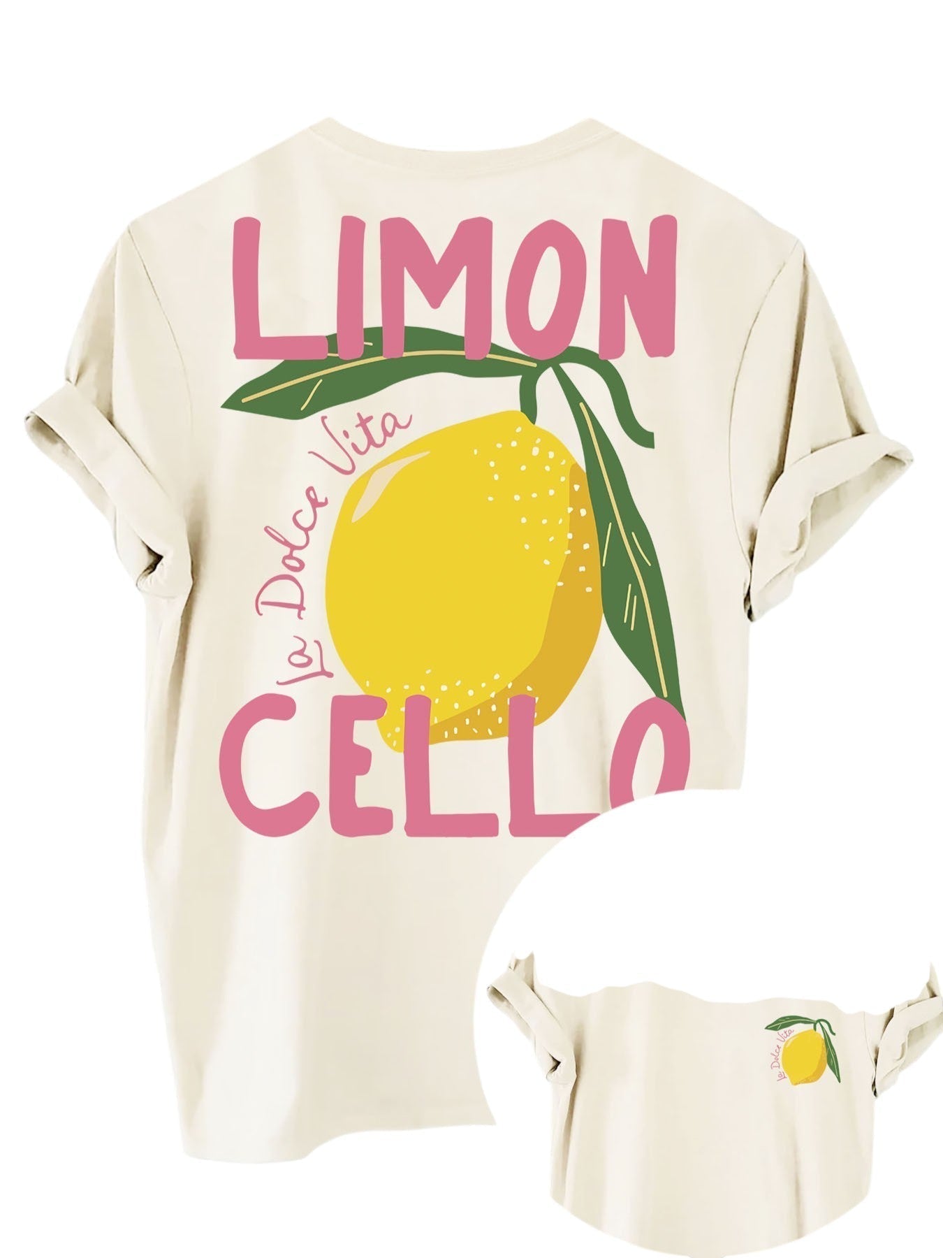 Casual Speels Dames T-shirt met Citroen Print