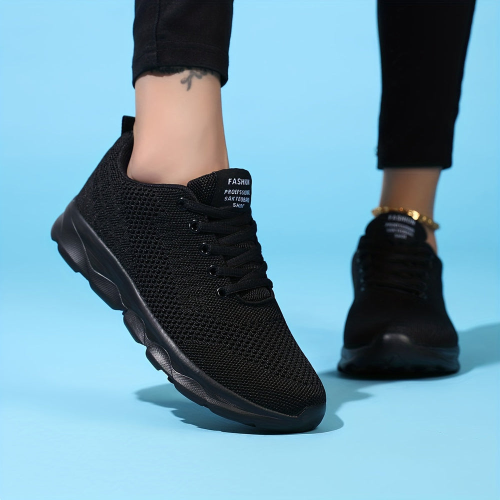 Lekki meshowe sneakersy damskie z sznurowadłami