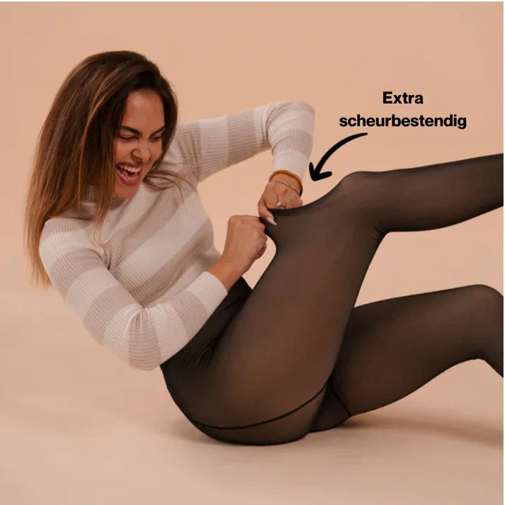 Legging d'hiver chaud en polaire pour femmes avec taille haute
