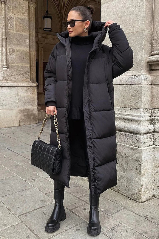 Winter gewatteerde dames puffer jas met lange pasvorm