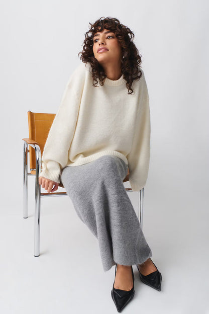 Oversized Zachte Winterse Gebreide Dames Trui met Lange Mouwen