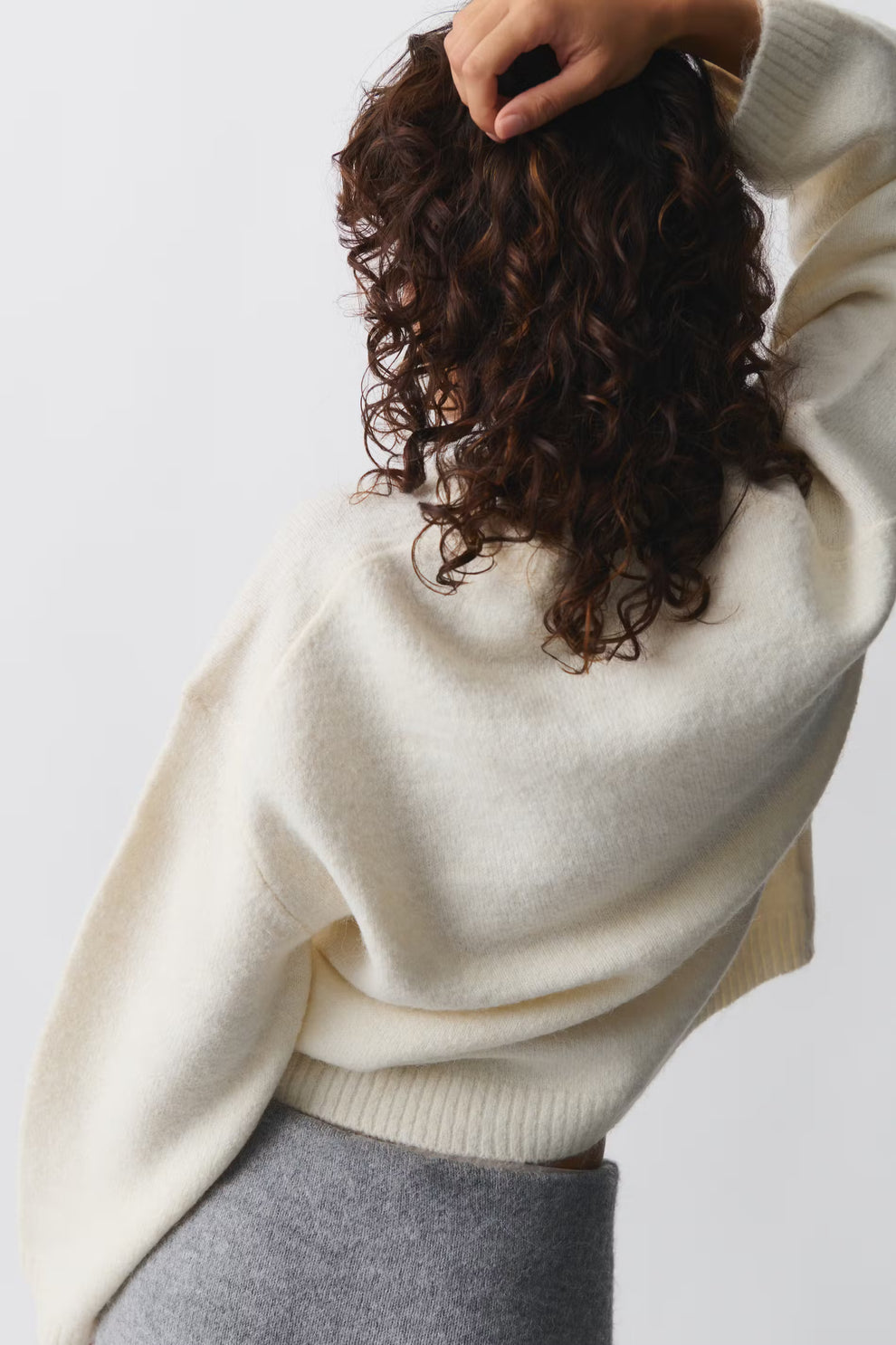 Oversized Zachte Winterse Gebreide Dames Trui met Lange Mouwen