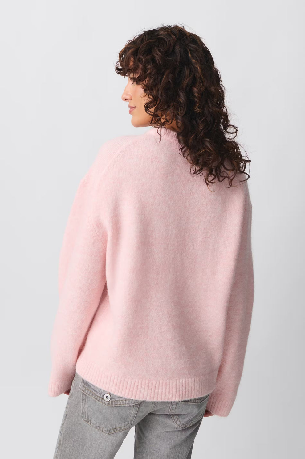 Oversized Zachte Winterse Gebreide Dames Trui met Lange Mouwen