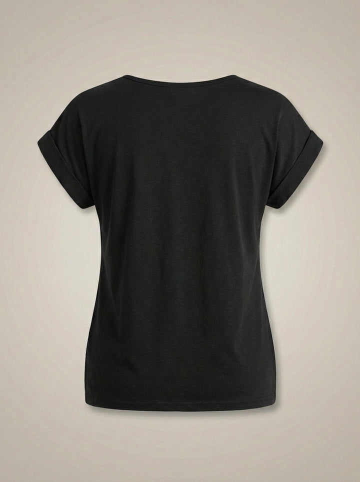 Casual Women's Blouse with V Neck and Twisted Front