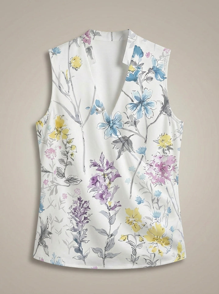 Elegant Women's Wrap Top with V-Neck and Short Sleeves