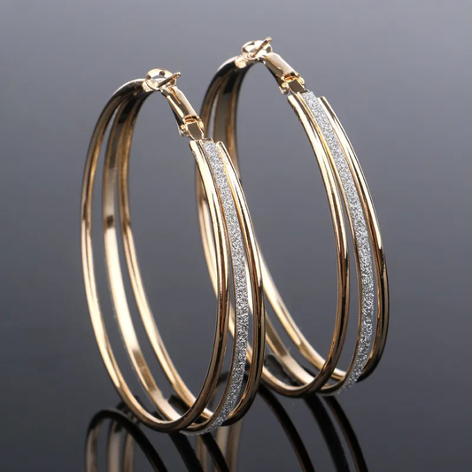 Vintage Gouden Glanzende Oorringen