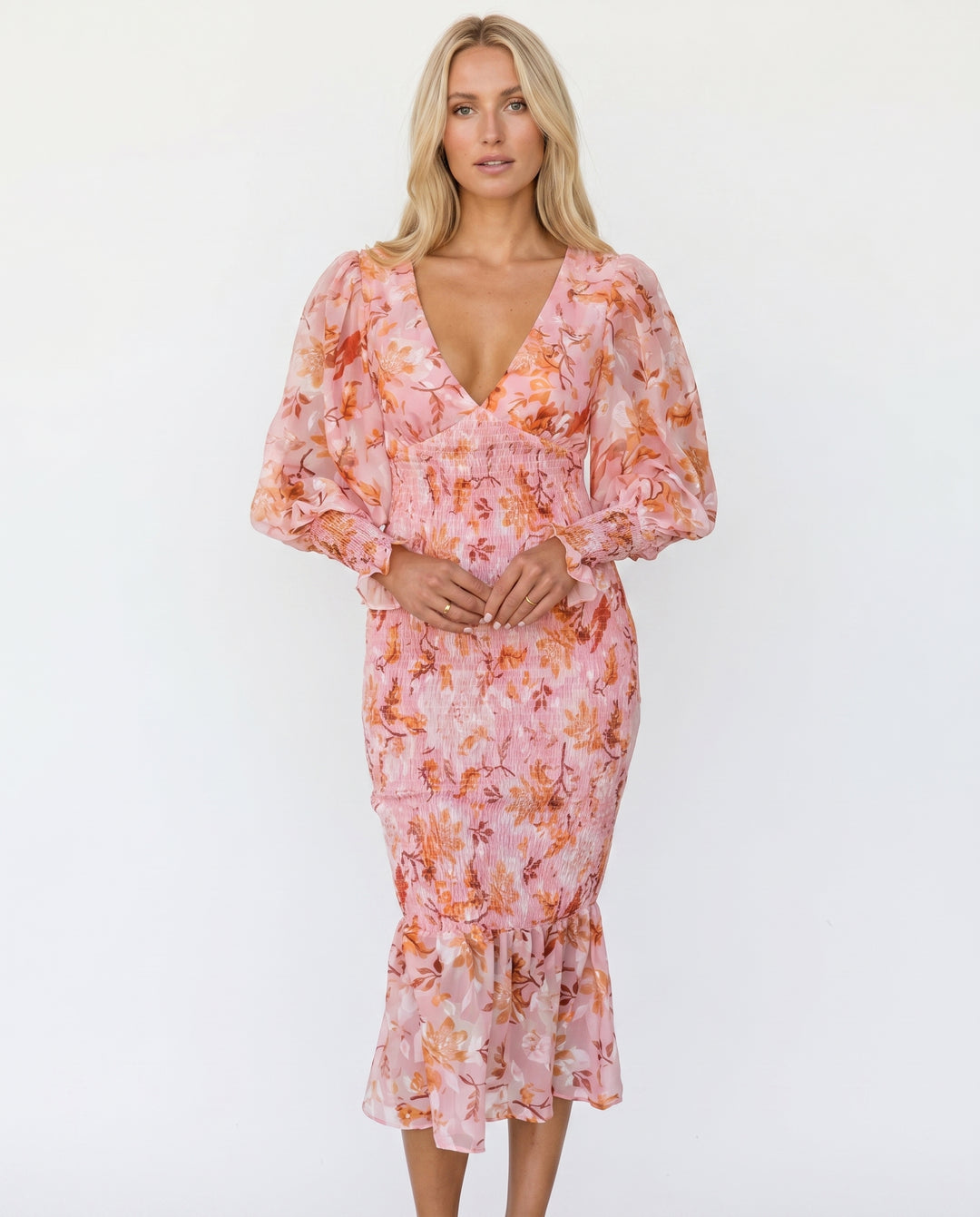 brooke-bloemen-midi-jurk-roze-1