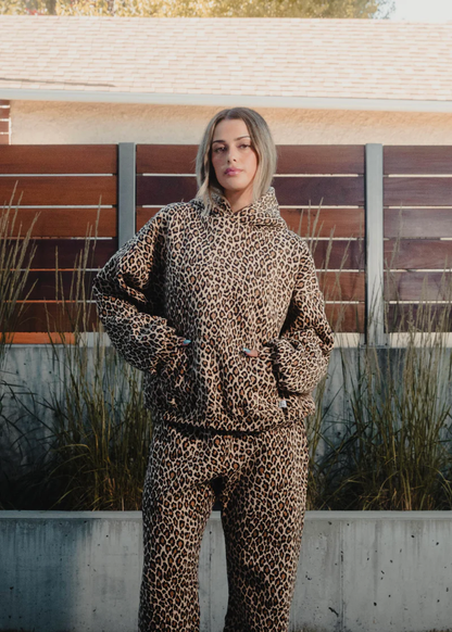 Comfortabele Trendy Dames Hoodie Met Panter Print