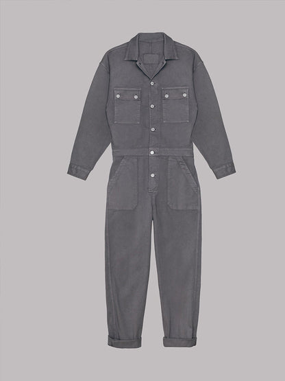 Trendy Dames Utility Jumpsuit met Lange Mouwen en Zakken