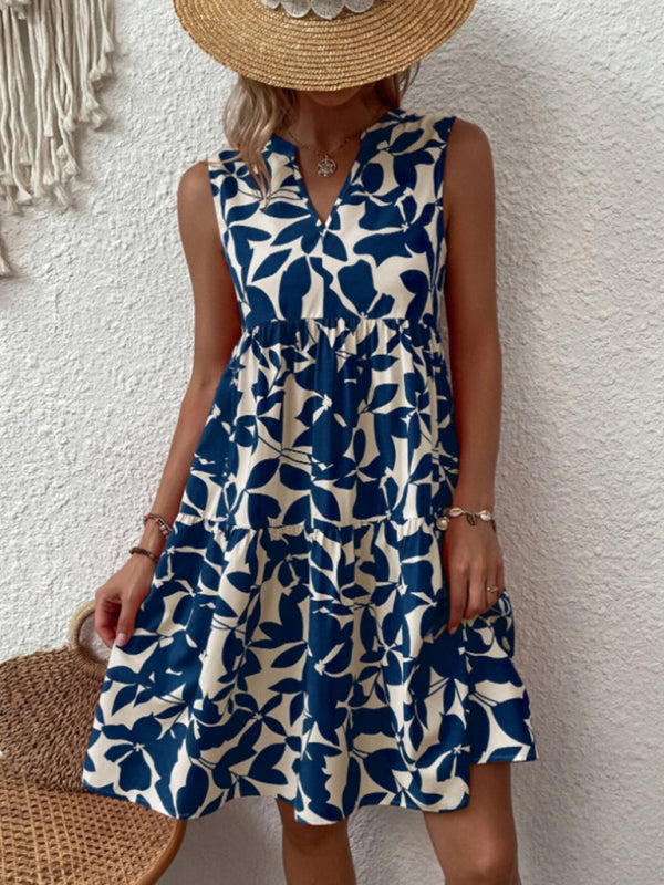 Lydea | Mouwloze Print Jurk