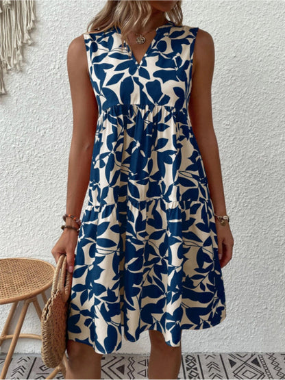 Lydea | Mouwloze Print Jurk