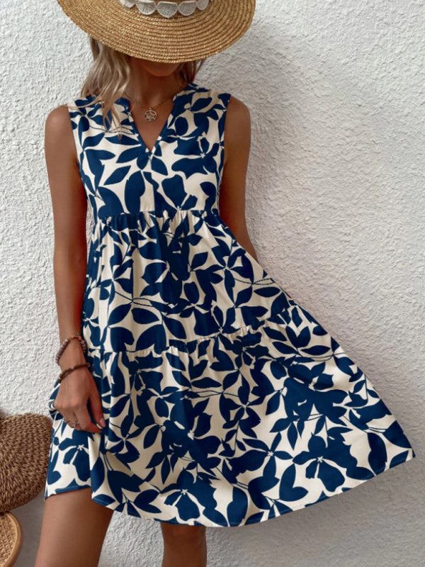 Lydea | Mouwloze Print Jurk