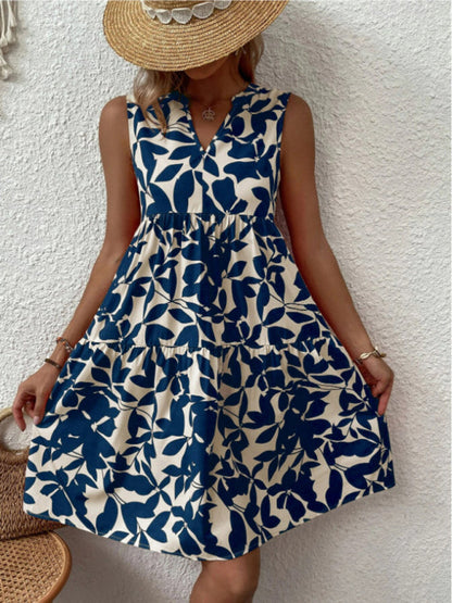 Lydea | Mouwloze Print Jurk