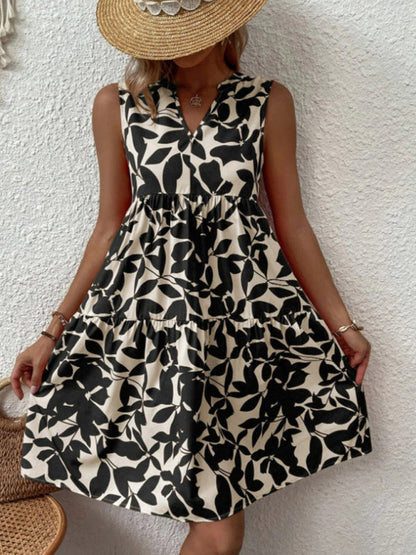Lydea | Mouwloze Print Jurk