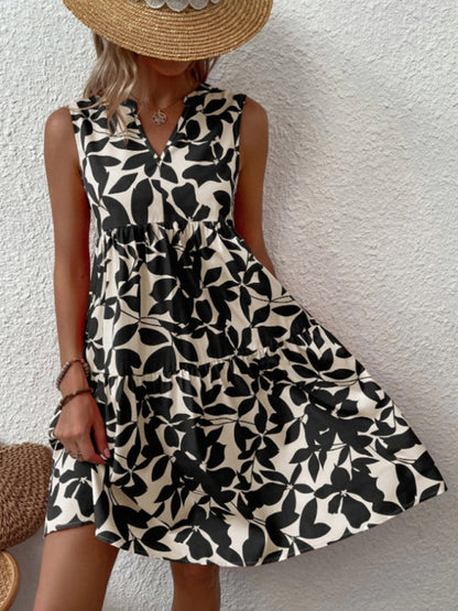Lydea | Mouwloze Print Jurk
