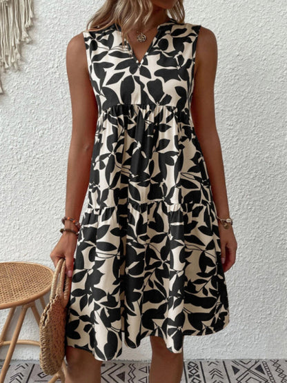 Lydea | Mouwloze Print Jurk