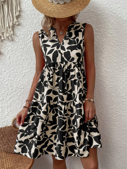 Lydea | Mouwloze Print Jurk