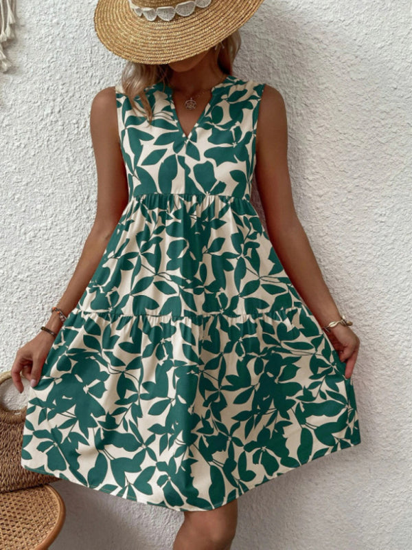 Lydea | Mouwloze Print Jurk