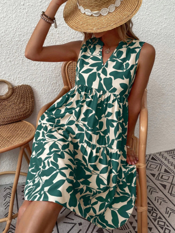 Lydea | Mouwloze Print Jurk