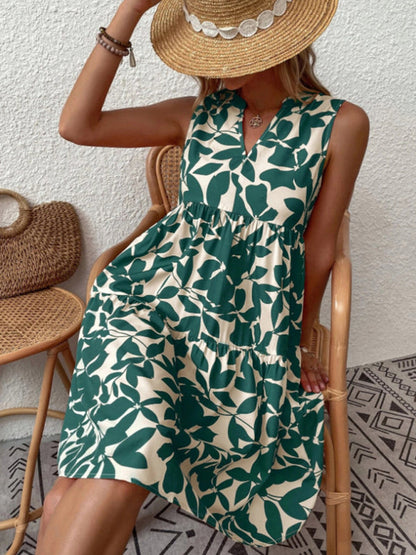 Lydea | Mouwloze Print Jurk
