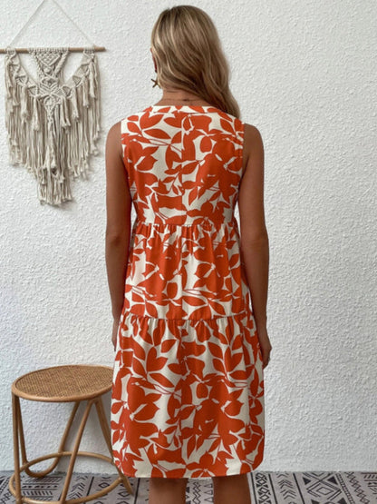 Lydea | Mouwloze Print Jurk
