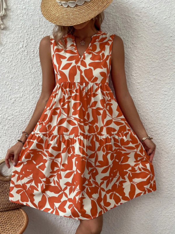 Lydea | Mouwloze Print Jurk