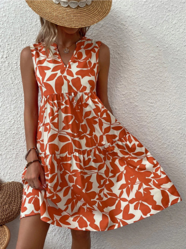 Lydea | Mouwloze Print Jurk