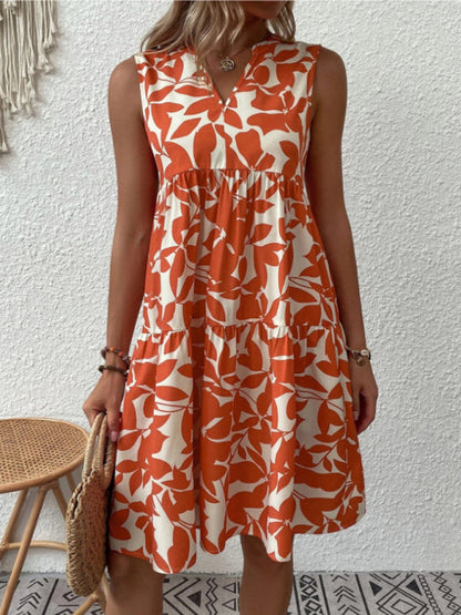 Lydea | Mouwloze Print Jurk