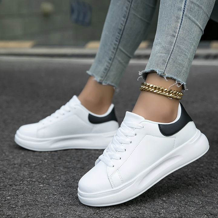 Women's Comfortable Sneakers With Laces And Cushioned Sole