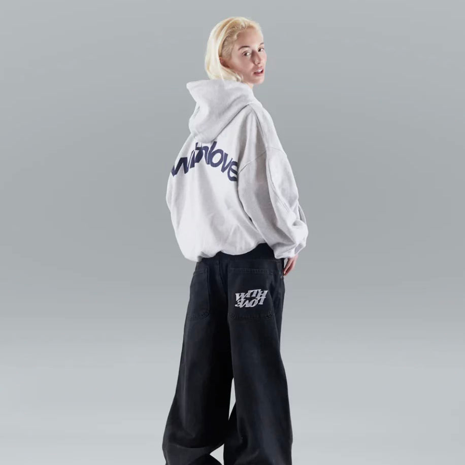 Sweat à capuche oversize design "Withlove"