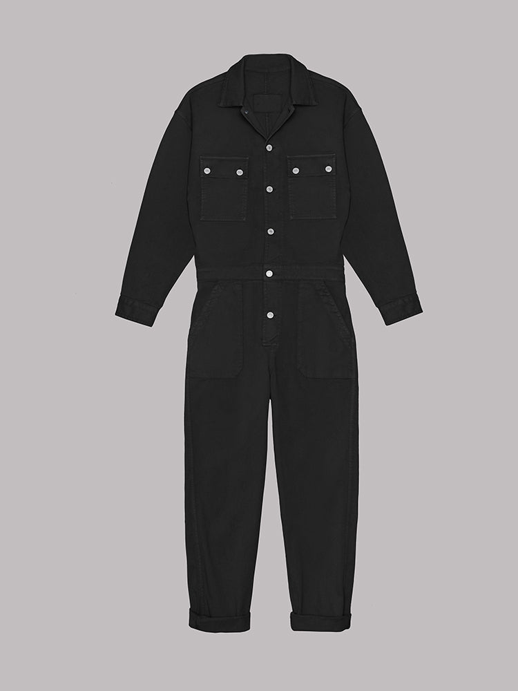 Trendy Dames Utility Jumpsuit met Lange Mouwen en Zakken