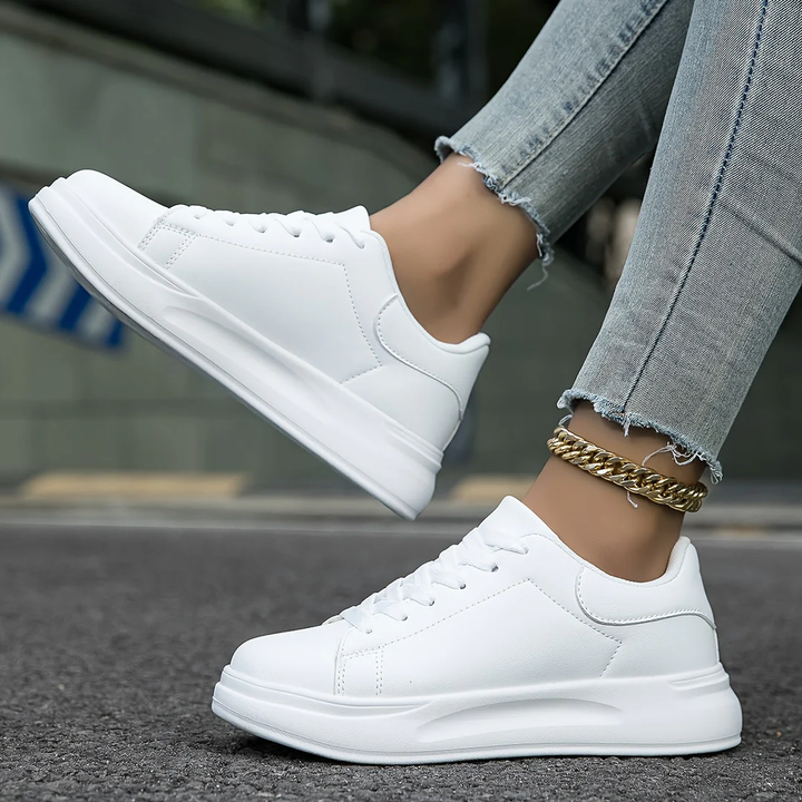 Women's Comfortable Sneakers With Laces And Cushioned Sole