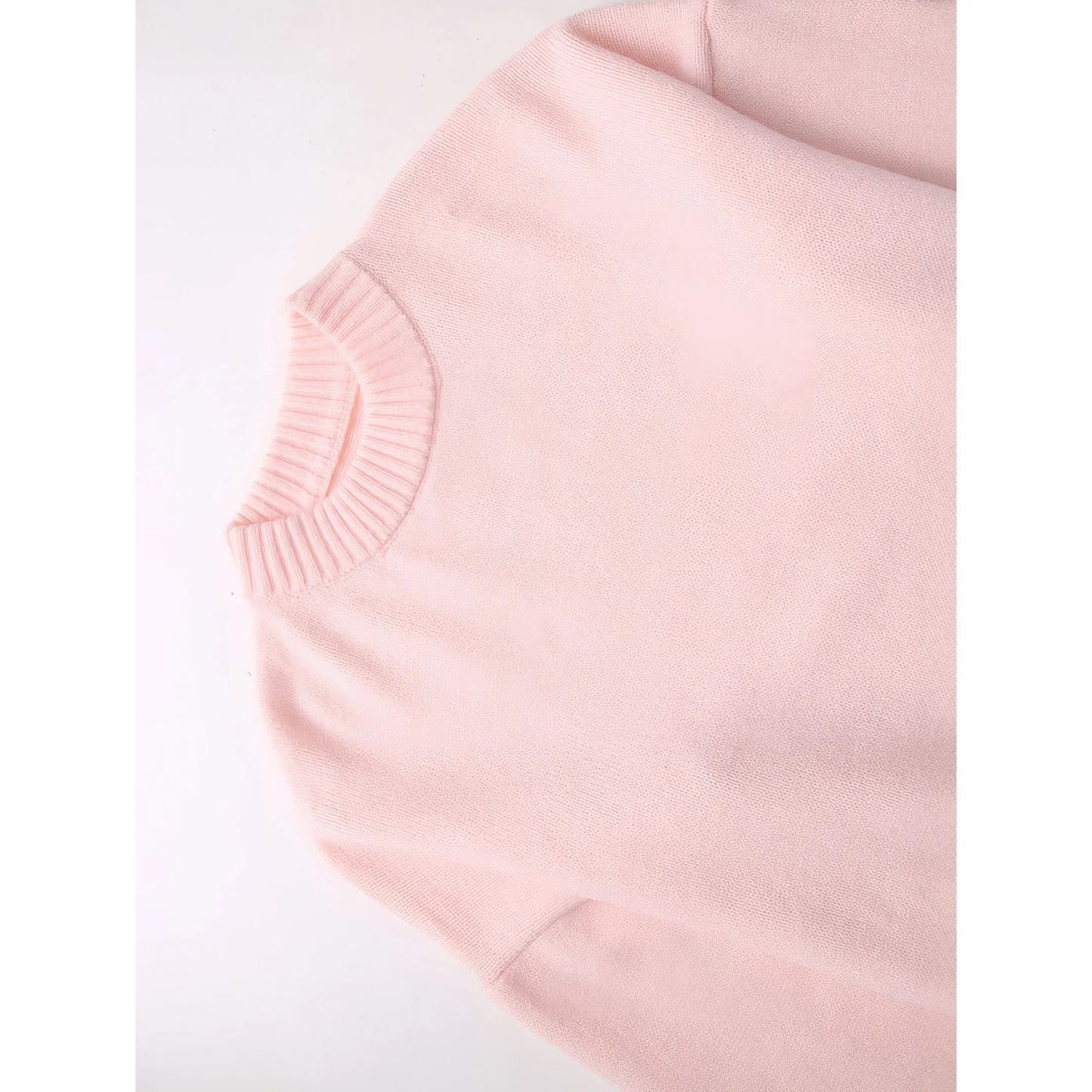 Roze Zachte Oversized Dames Trui met Lange Mouwen