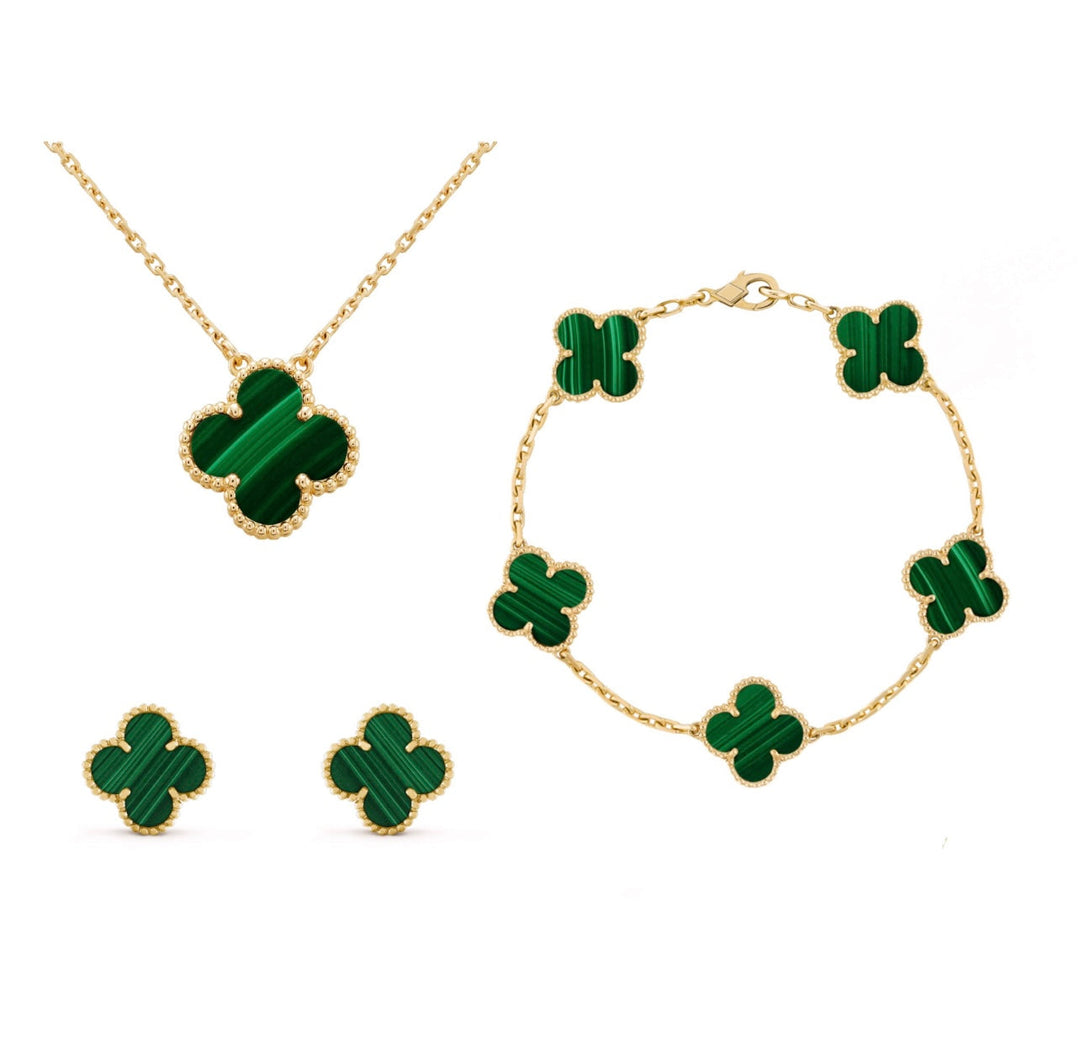 Ensemble de bijoux de luxe pour femmes en forme de trèfle emblématique
