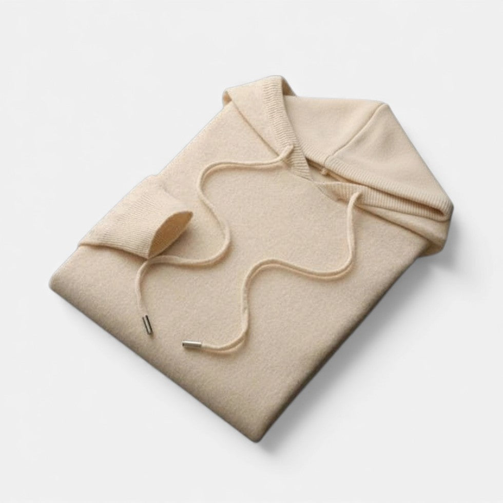 Warme Kasjmiermix Dames Hoodie met Capuchon en Koordsluiting