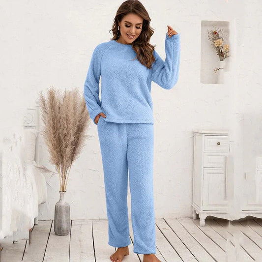 Zachte Teddy Dames Loungewear Set met Lange Mouwen