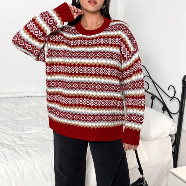 Fair Isle Knit Sweater for Women - View 2