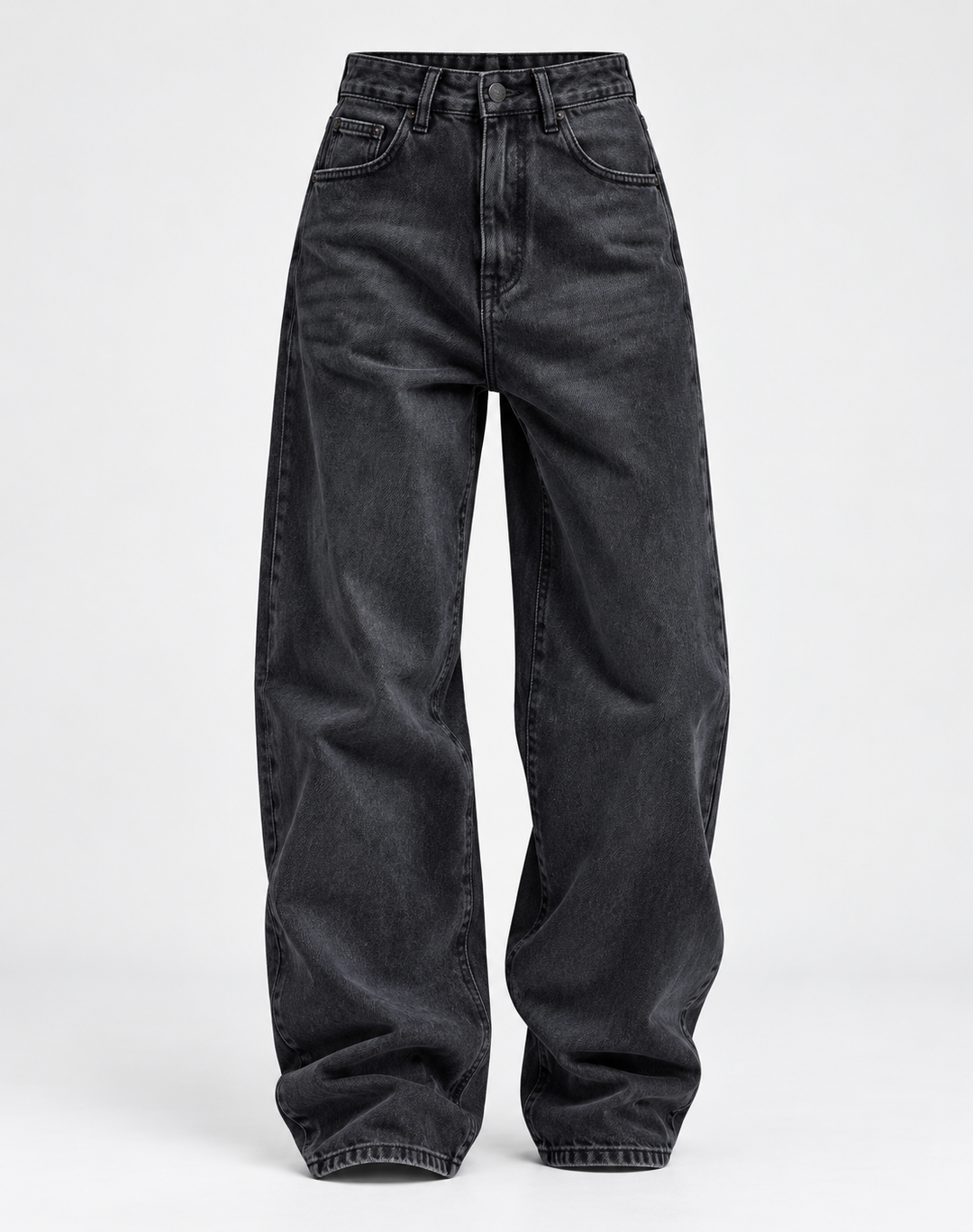 Losvallende Denim Dames Jeans met Rechte Pijp en Vijf Zakken